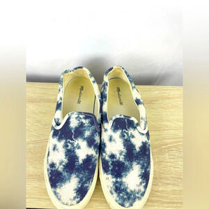 Madewell Sneaker Slip-On Sidewalk Shibori Shoes Tie Dye Blue Men 6.5 Women 8